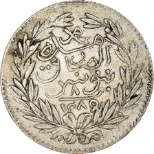 Coin, Tunisia, TUNIS, Sultan Abdul Aziz with Muhammad al-Sadiq Bey, 8 Kharub