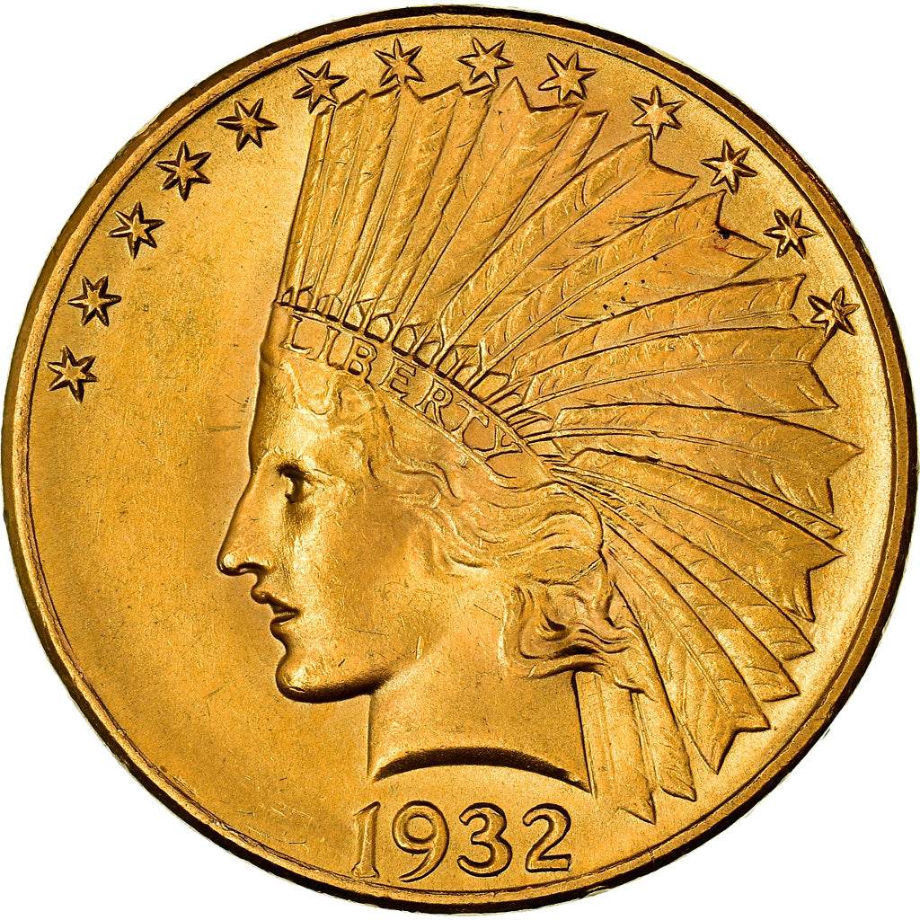 Coin, United States, Indian Head, 10 Dollars, 1932, Philadelphia, MS(60-62)