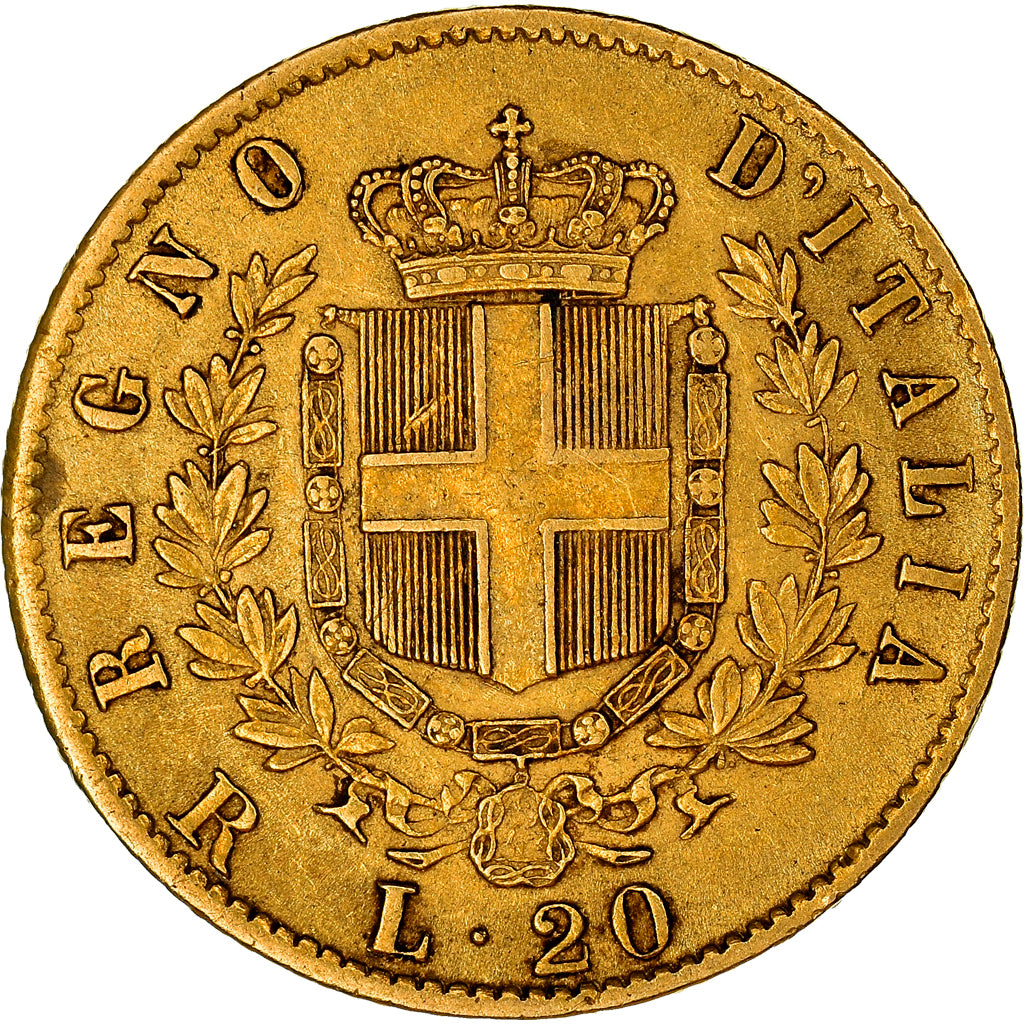 Moneta, Italia, Vittorio Emanuele II, 20 Lire, 1878, Rome, BB, Oro, KM:10.2