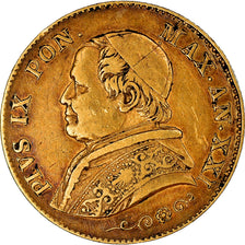 Moneta, DEPARTAMENTY WŁOSKIE, PAPAL STATES, Pius IX, 20 Lire, 1866, Rome