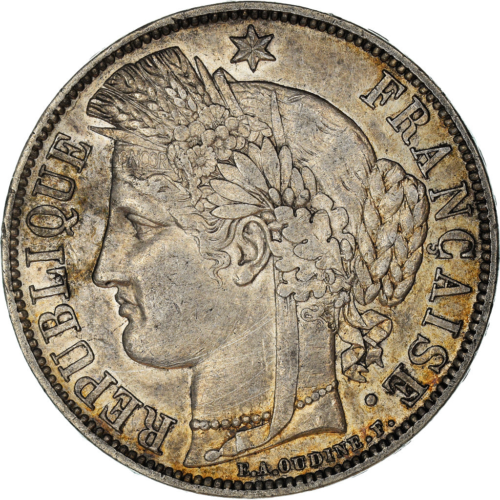 Monnaie, France, Cérès, 5 Francs, 1850, Paris, TTB+, Argent, Gadoury:719