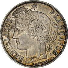 Moneda, Francia, Cérès, 5 Francs, 1850, Paris, MBC+, Plata, KM:761.1