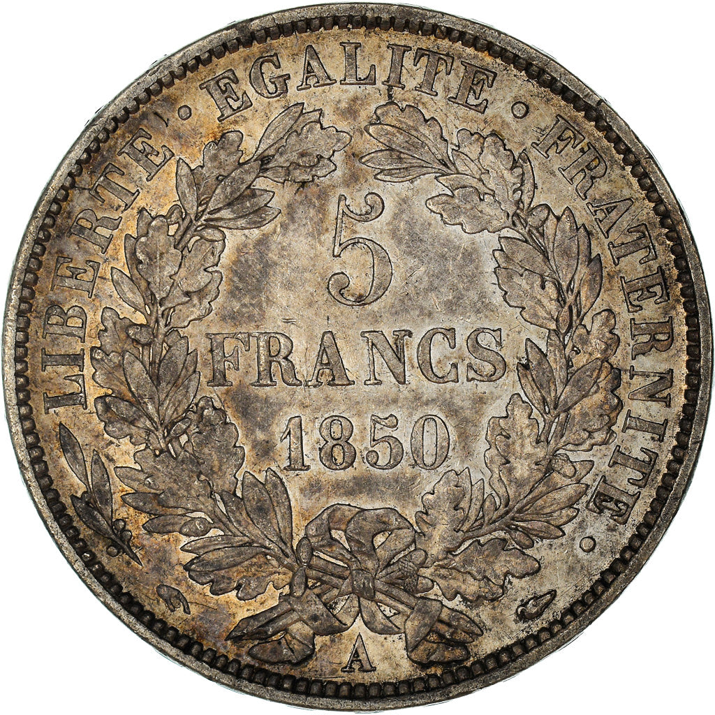 Monnaie, France, Cérès, 5 Francs, 1850, Paris, TTB+, Argent, Gadoury:719