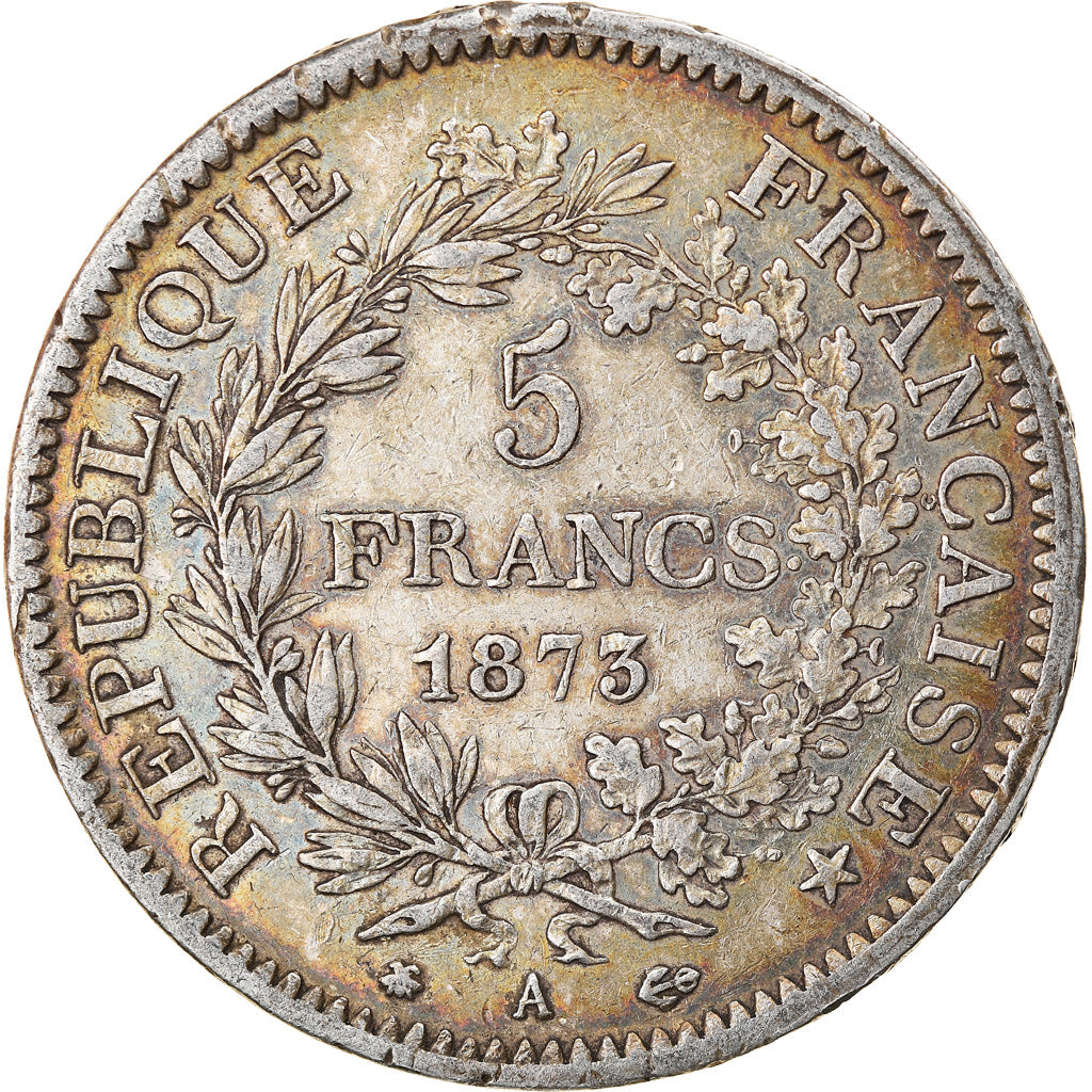 Coin, France, Hercule, 5 Francs, 1873, Paris, EF(40-45), Silver, KM:820.1