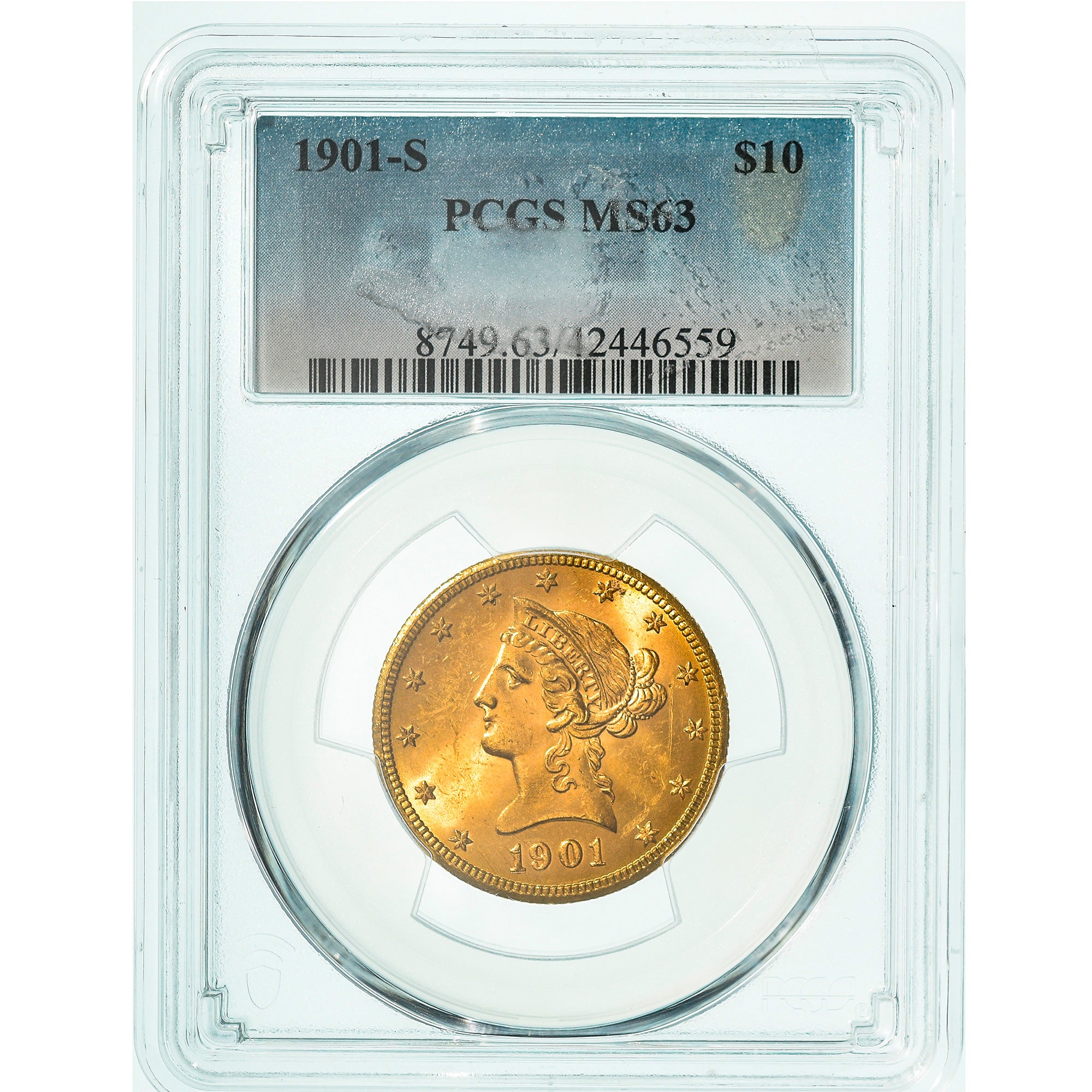 Moneta, USA, Coronet Head, $10, Eagle, 1901, U.S. Mint, San Francisco, PCGS