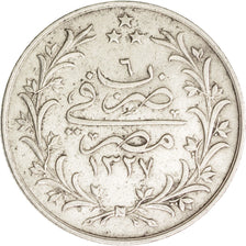 Égypte, Muhammad V, 5 Qirsh, 1913, Misr, TTB, Argent, KM:308