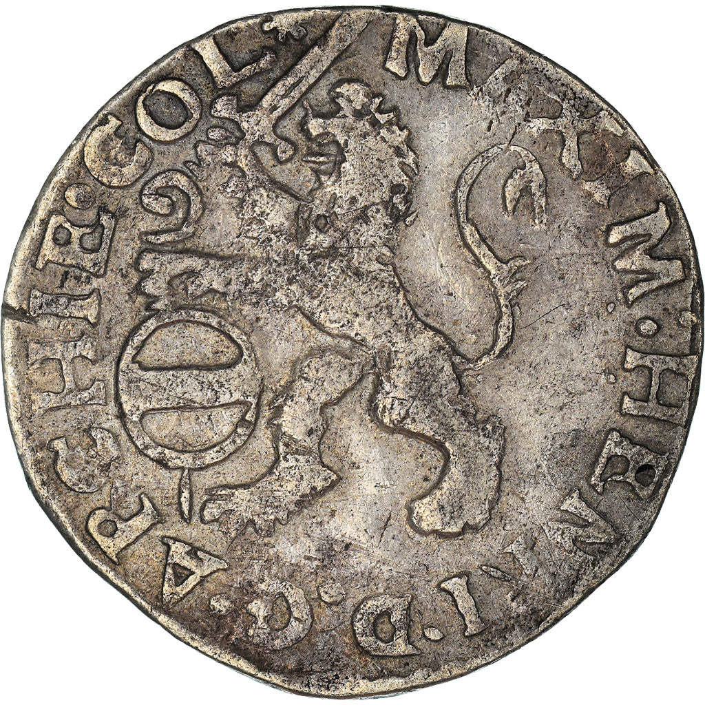 Coin, LIEGE, Maximilian Henry, Escalin, 1655, Liege, Extremely rare, EF(40-45)