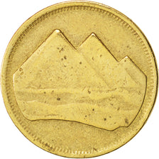 Moneta, Egitto, 5 Piastres, 1984, MB, Alluminio-bronzo, KM:622.1