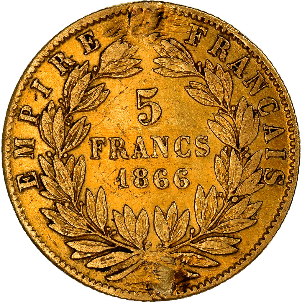 Münze, Frankreich, Napoleon III, Napoléon III, 5 Francs, 1866, Paris, S+