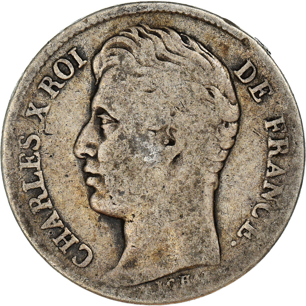Münze, Frankreich, Charles X, 1/2 Franc, 1828, Bayonne, S, Silber, KM:723.8