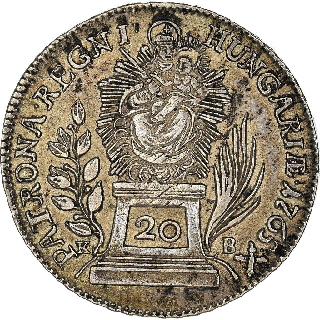 Münze, Österreich, Franz I, Maria Theresia, 20 Kreuzer, 1765, Kremnitz, VZ