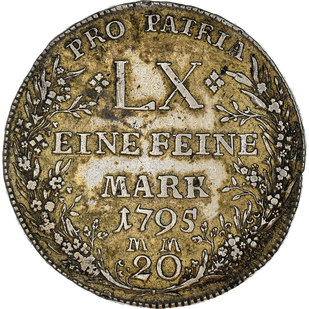 Moneta, Stati tedeschi, WURZBURG, Georg Karl, 20 Kreuzer, 1795, BB, Argento