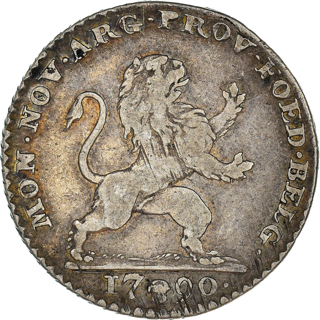 Coin, AUSTRIAN NETHERLANDS, 10 Sols, 10 Stuivers, 1790, Brussels, AU(50-53)