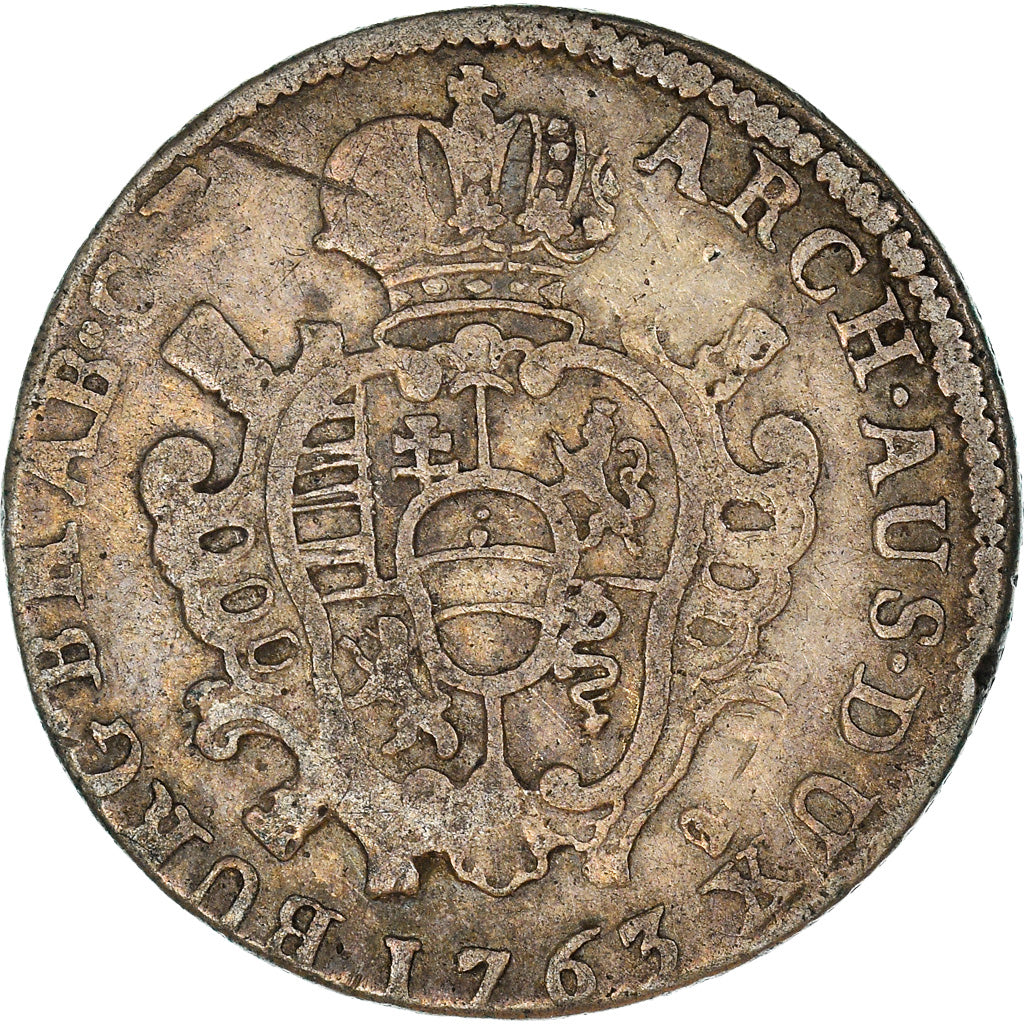 Coin, AUSTRIAN NETHERLANDS, Maria Theresa, Escalin, Schelling, 1763, Brussels