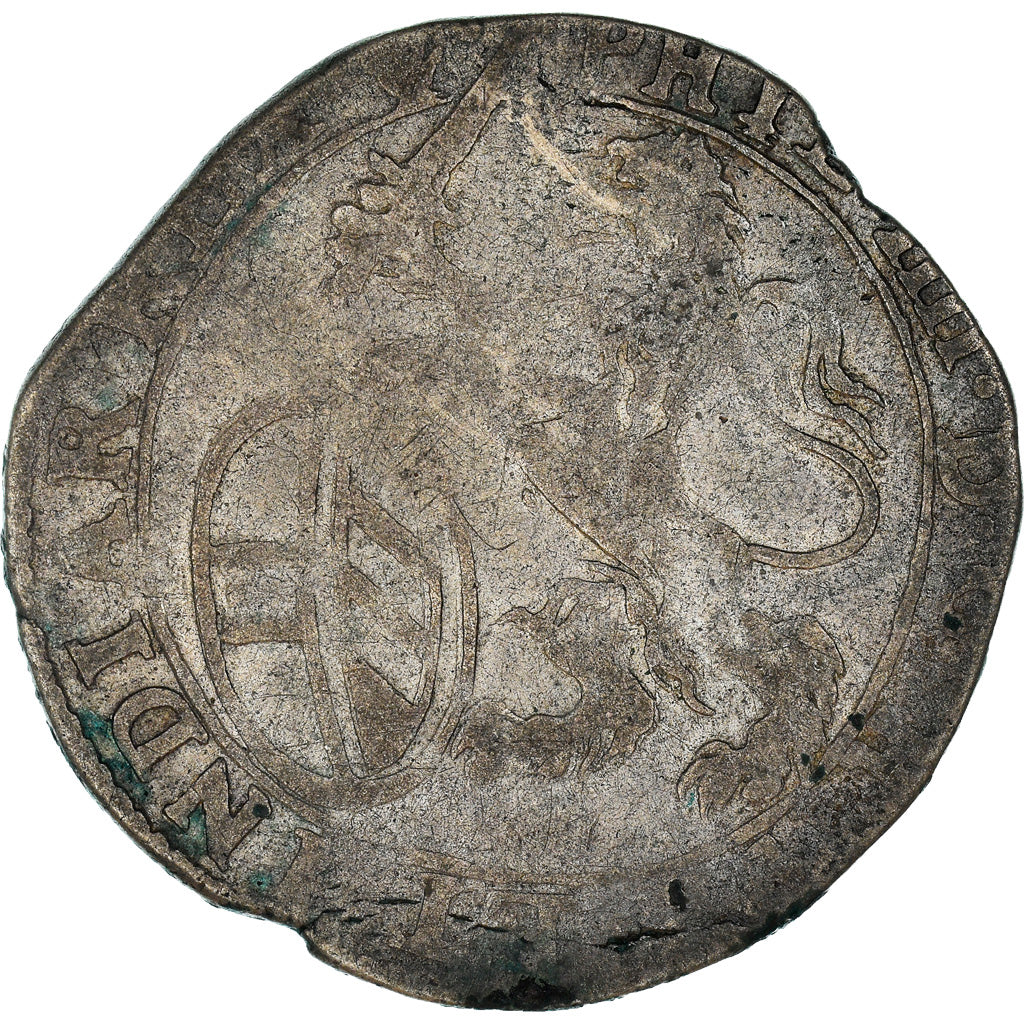 Munten, Lage Spaanse landen, Filip IV, Escalin, 1625, Anvers, FR+, Zilver