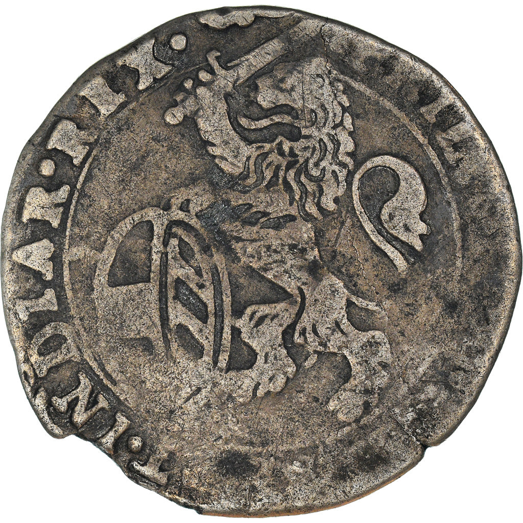 Moneta, Paesi Bassi Spagnoli, Artois, Philip IV, Escalin, 1627, Arras, MB+