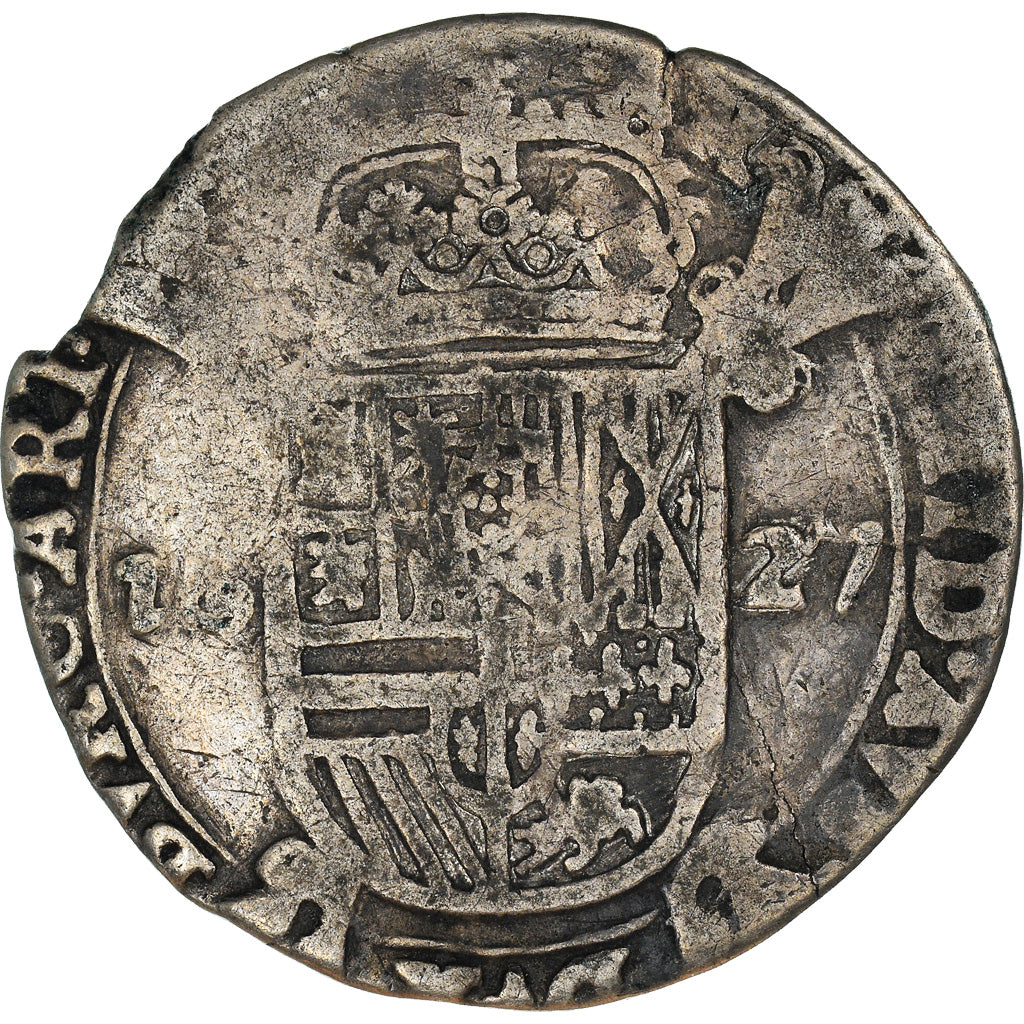 Moneta, Paesi Bassi Spagnoli, Artois, Philip IV, Escalin, 1627, Arras, MB+