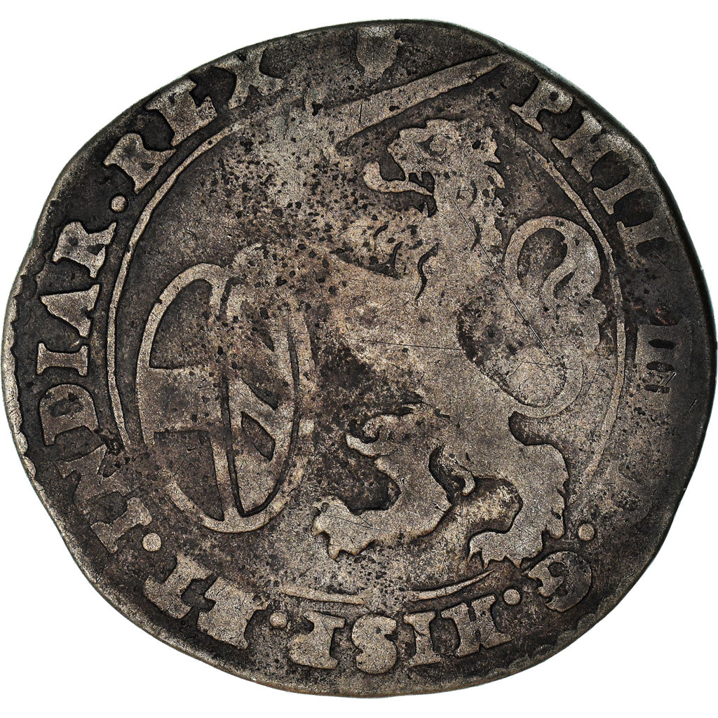 Münze, Spanische Niederlande, BRABANT, Philip IV, Escalin, 1637, Antwerpen, S+