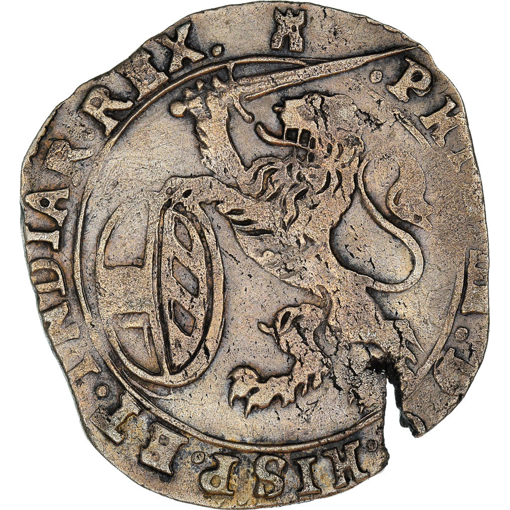 Moneta, Paesi Bassi Spagnoli, TOURNAI, Philip IV, Escalin, 6 Sols, 1658, BB