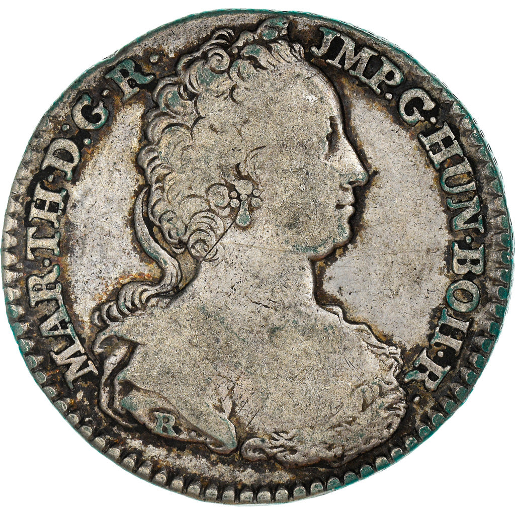 Munten, NEDERLANDS OOSTENRIJK, Maria Theresa, 1/4 Ducaton, 1752, Anvers, FR+