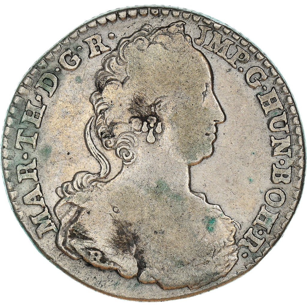 Munten, NEDERLANDS OOSTENRIJK, Maria Theresa, 1/4 Ducaton, 1752, Bruges, FR+