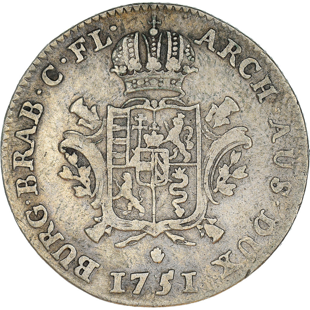 Coin, AUSTRIAN NETHERLANDS, Maria Theresa, 1/8 Ducaton, 1751, Antwerp