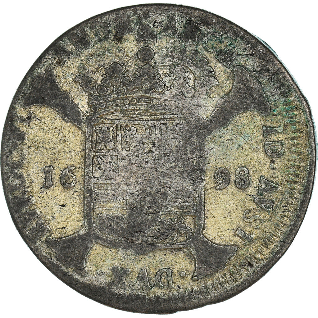 Coin, Spanish Netherlands, Flanders, Charles II, Escalin, 1698, Bruges