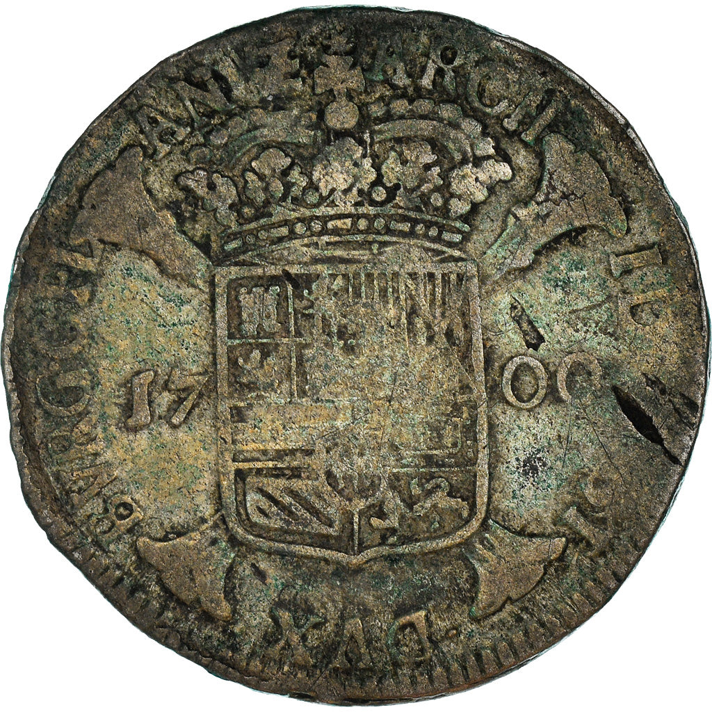 Munten, Lage Spaanse landen, Vlaanderen, Charles II, Escalin, 1700, Bruges, ZG