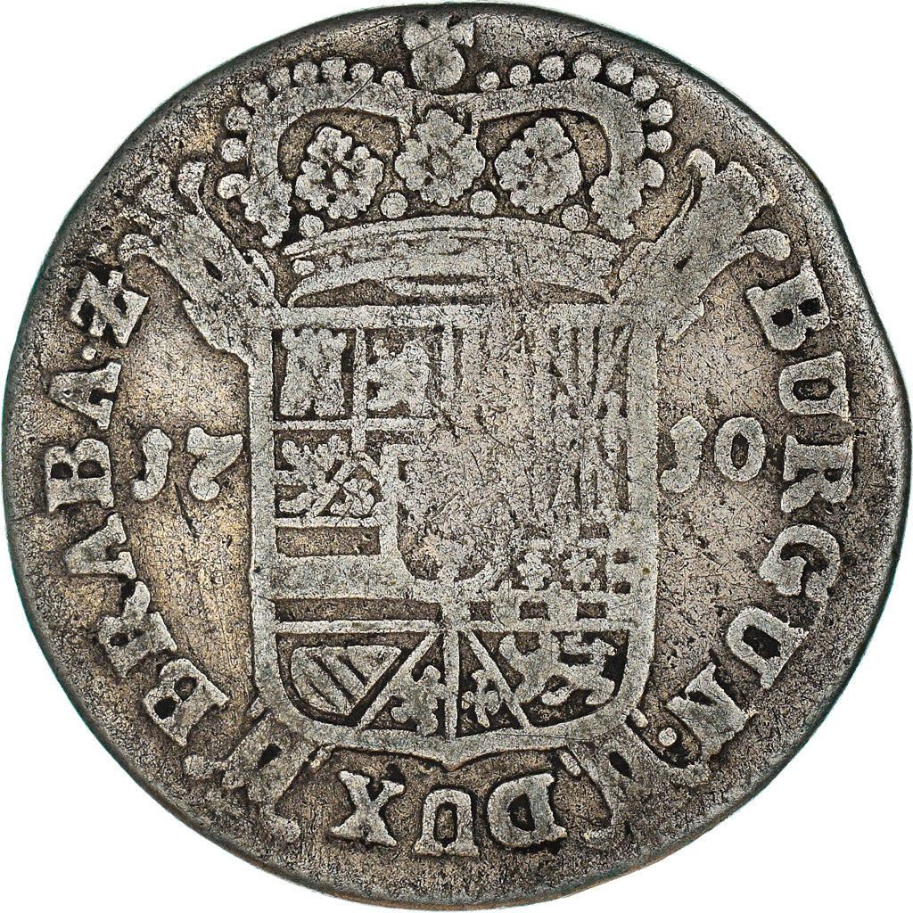 Coin, Spanish Netherlands, BRABANT, Philip V, Escalin, 1710, Namur, VF(30-35)