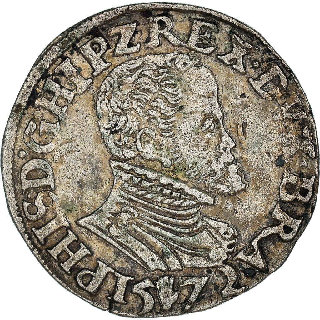 Coin, Spanish Netherlands, Flanders, Philip II, 1/5 Ecu, 1572, Antwerp