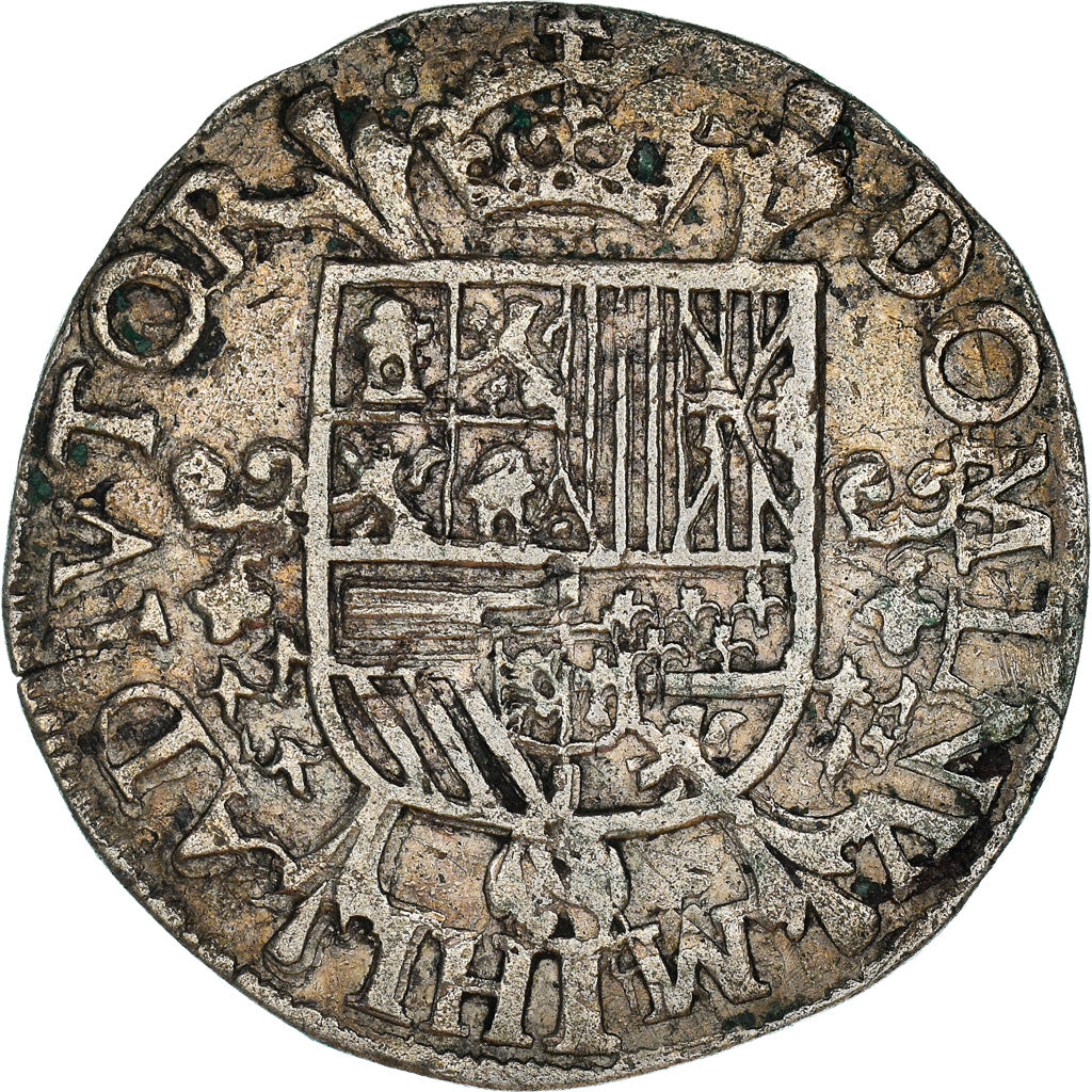Coin, Spanish Netherlands, Flanders, Philip II, 1/5 Ecu, 1572, Antwerp