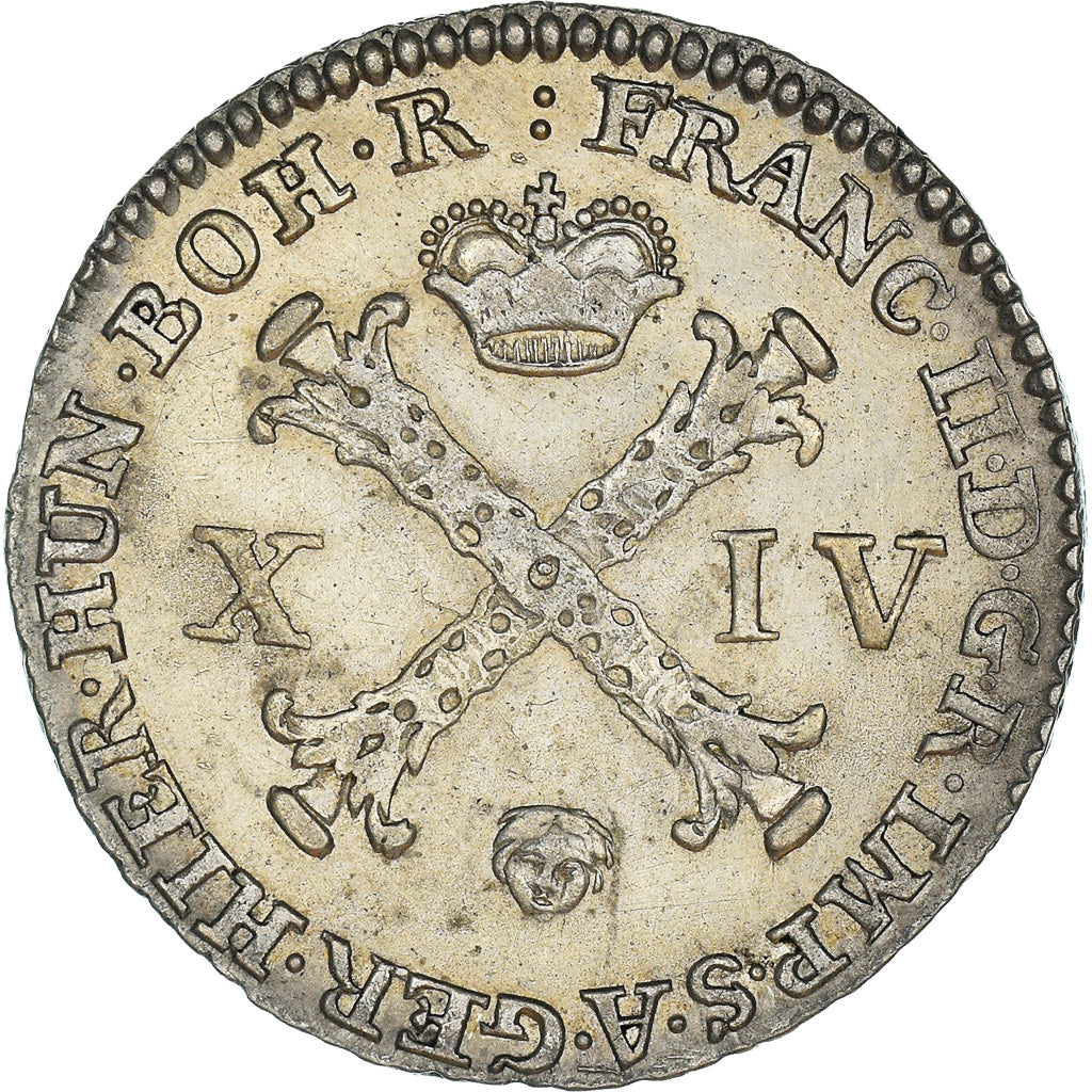 Coin, AUSTRIAN NETHERLANDS, Franz II, 14 Liards, 14 Oorden, 1793, Brussels