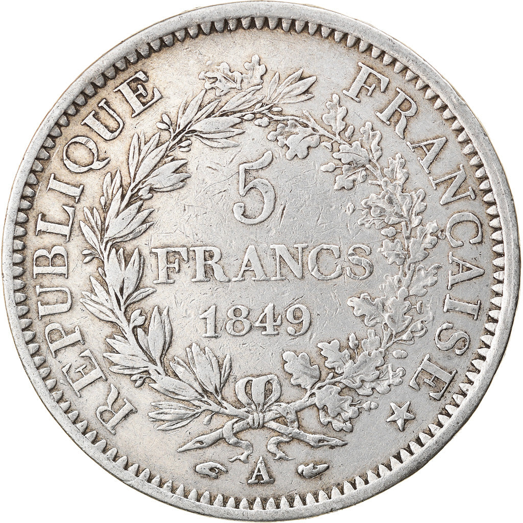 Coin, France, Hercule, 5 Francs, 1849, Paris, EF(40-45), Silver, KM:756.1
