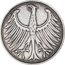 Coin, GERMANY - FEDERAL REPUBLIC, 5 Mark, 1951, Hambourg, EF(40-45), Silver