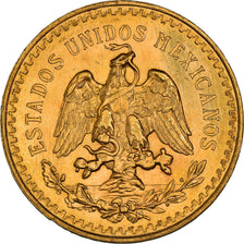 Coin, Mexico, 50 Pesos, 1945, Mexico City, AU(55-58), Gold, KM:481