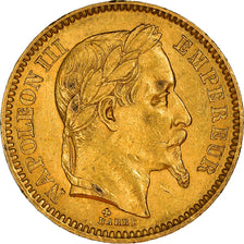 Coin, France, Napoléon III, 20 Francs, 1865, Strasbourg, AU(50-53), Gold