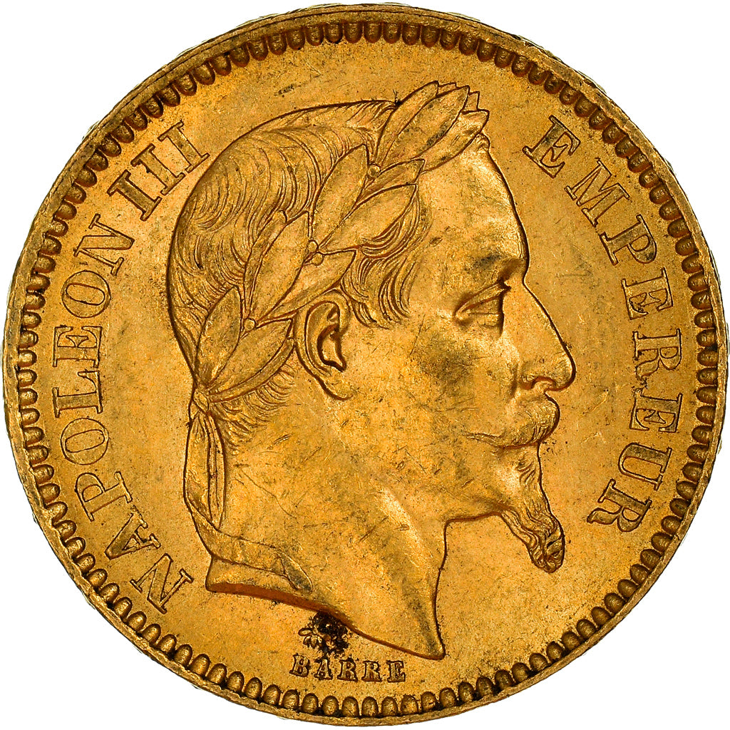 Moneda, Francia, Napoleon III, 20 Francs, 1866, Paris, EBC, Oro, KM:801.1
