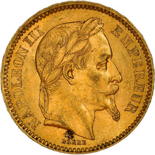 Moneda, Francia, Napoleon III, 20 Francs, 1866, Paris, EBC, Oro, KM:801.1