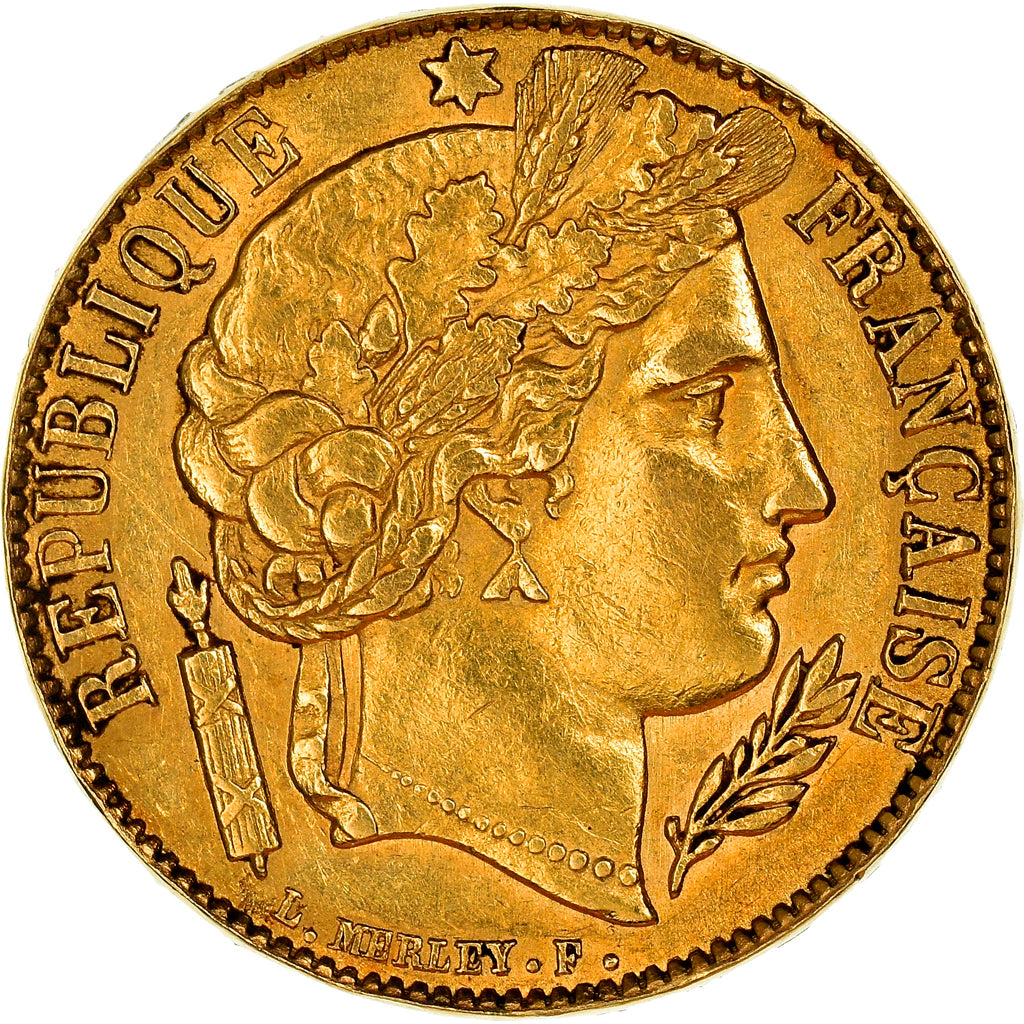 Coin, France, Cérès, 20 Francs, 1851, Paris, AU(50-53), Gold, KM:762