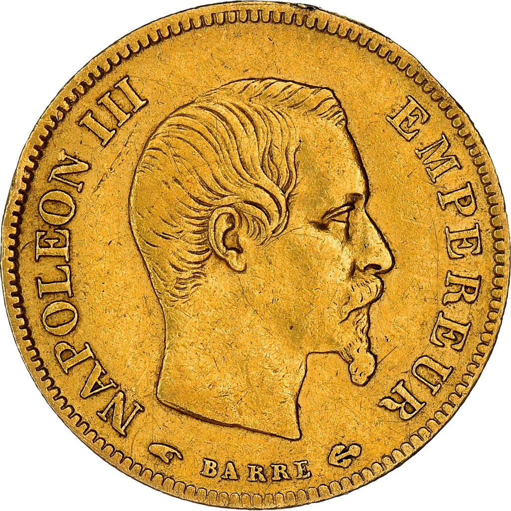 Münze, Frankreich, Napoleon III, 10 Francs, 1857, Paris, S+, Gold, KM:784.3