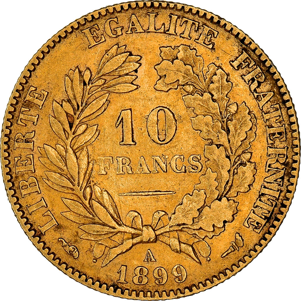 Münze, Frankreich, Cérès, 10 Francs, 1899, Paris, SS+, Gold, KM:830
