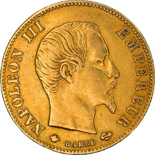 Moneta, Francja, Napoleon III, 5 Francs, 1860, Strasbourg, EF(40-45), Złoto