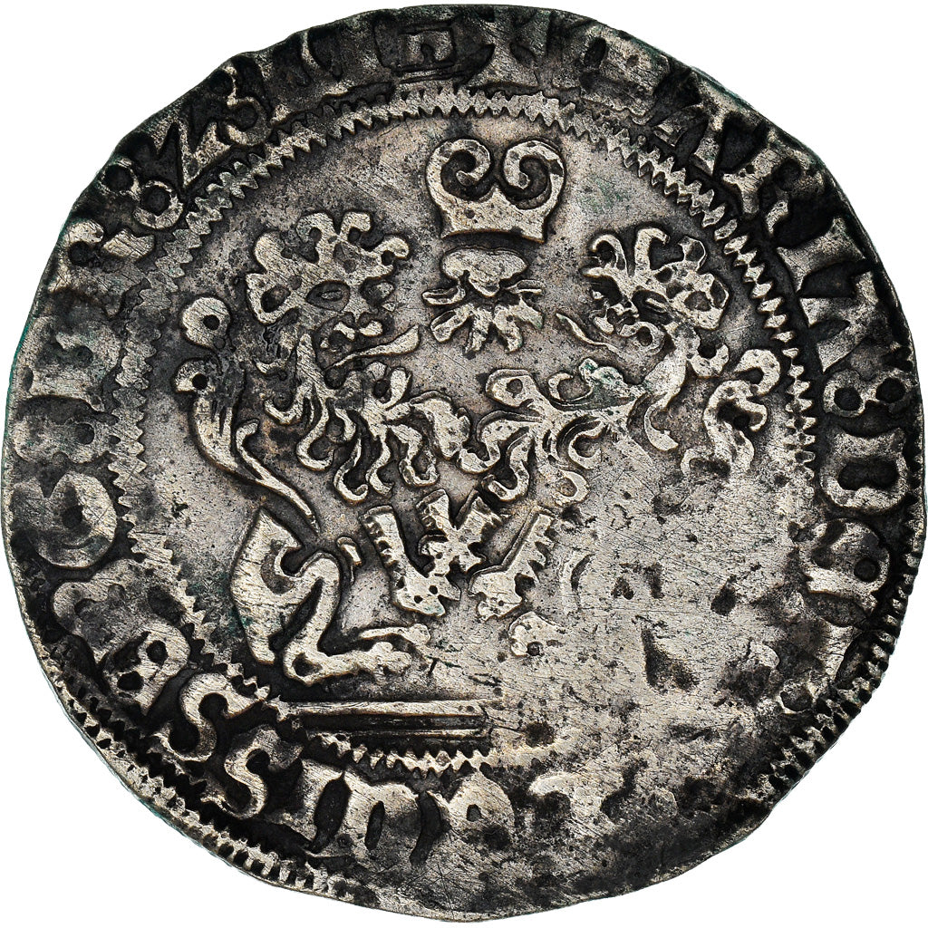 Monnaie, France, Flandre, Marie de Bourgogne, Double Briquet, 1480, Bruges, TTB