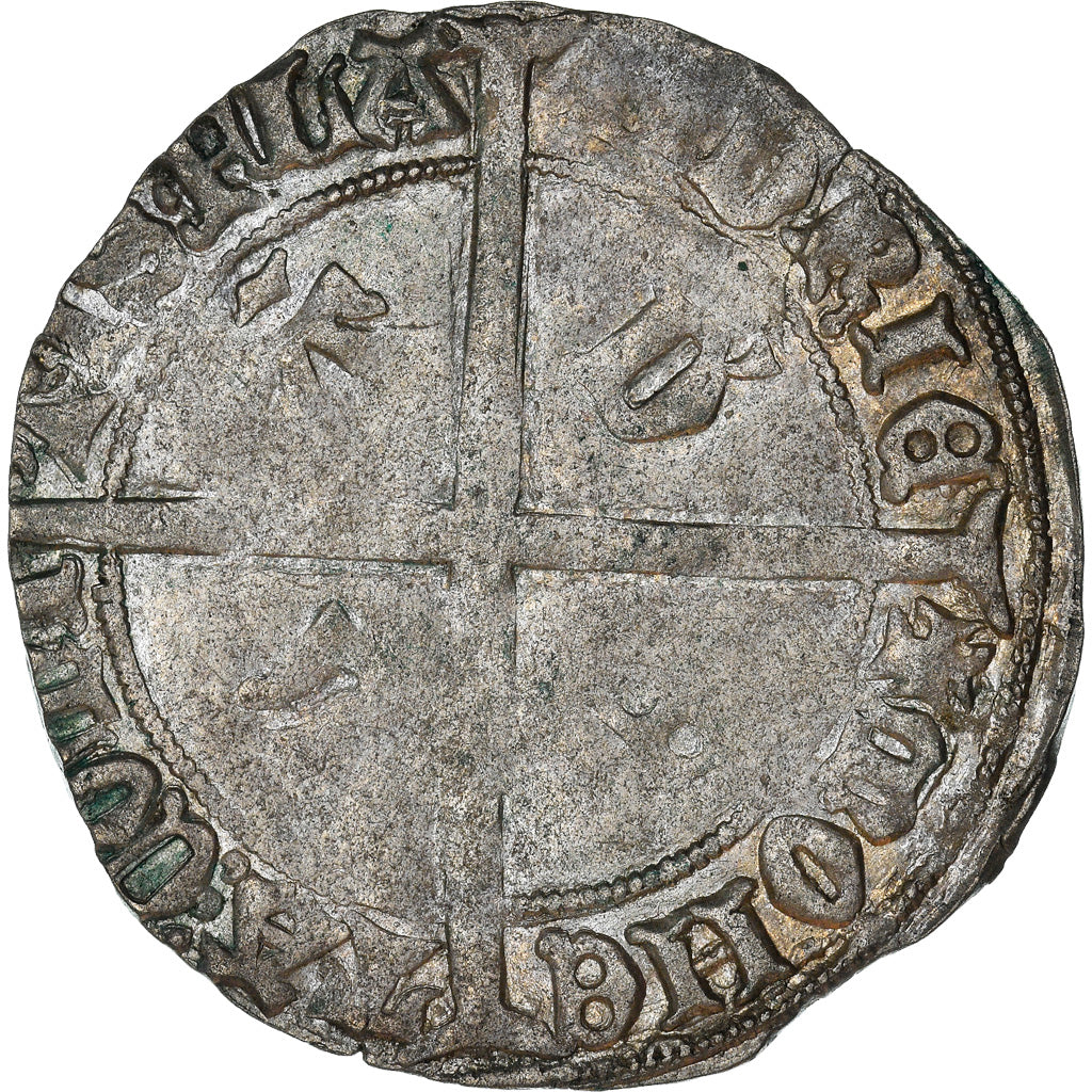 Coin, France, Flanders, Philippe le Bon, Double Gros, VF(20-25), Silver