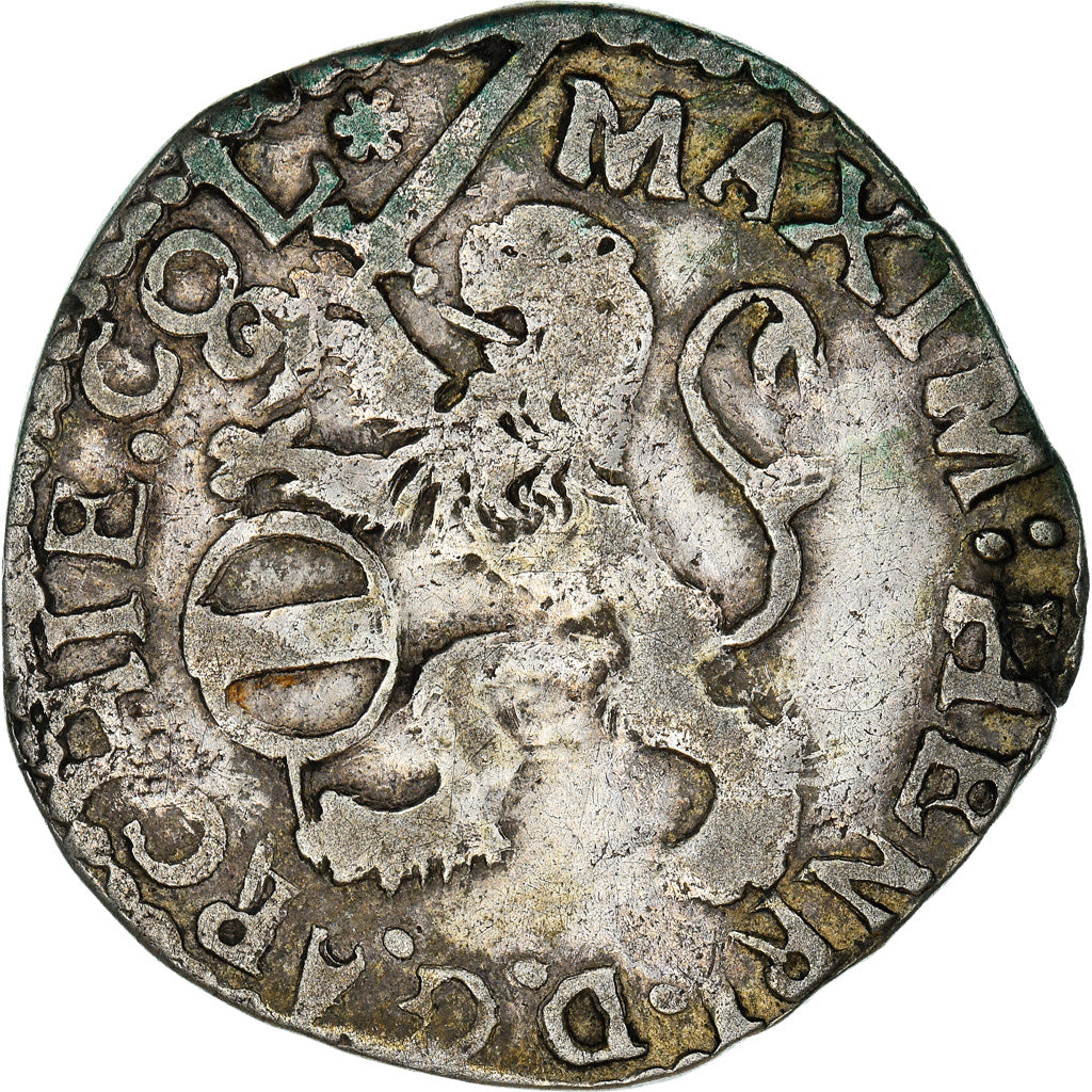 Moneta, LIEGE, Maximilian Henry, Escalin, 1653, Liege, MB+, Argento, KM:76
