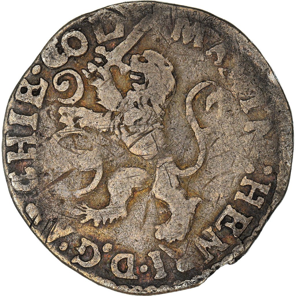 Moneta, LIEGE, Maximilian Henry, Escalin, 1654, Liege, MB+, Argento, KM:76