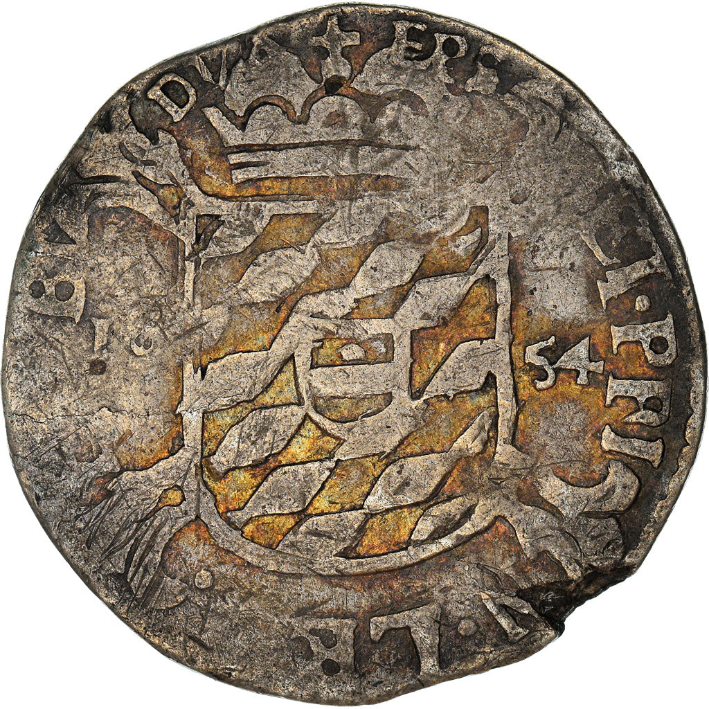 Moneta, LIEGE, Maximilian Henry, Escalin, 1654, Liege, MB+, Argento, KM:76