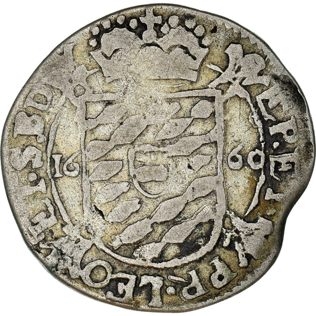 Monnaie, LIEGE, Maximilian Henry, Escalin, 1660, Liege, TB+, Argent, KM:77