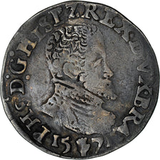 Monnaie, Pays-Bas espagnols, Philippe II, 1/10 Ecu, 1571, Anvers, TB+, Argent