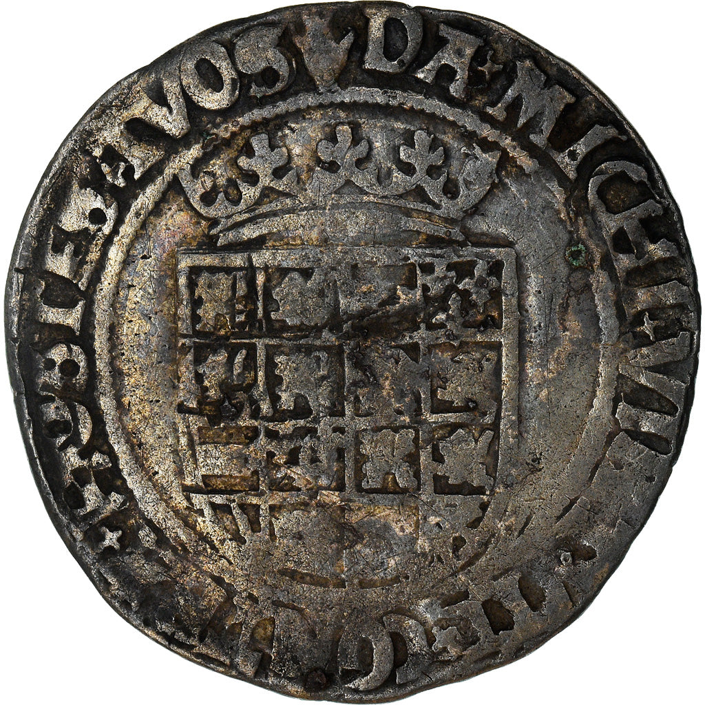 Moneta, Belgio, Charles Quint, 1/2 Réal, Anvers, MB+, Argento, Boudeau:2296